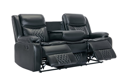 Weston Black 3-Piece Reclining Living Room Set