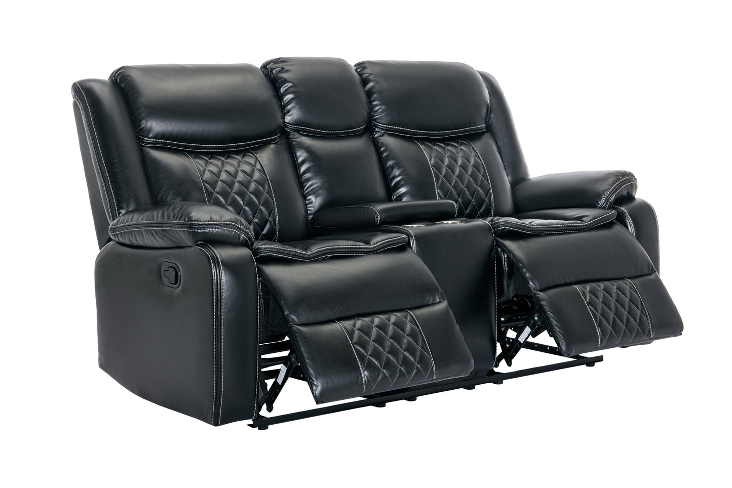 Weston Black 3-Piece Reclining Living Room Set