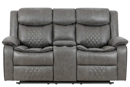 Weston Gray 3-Piece Reclining Living Room Set - Mattress on Demand